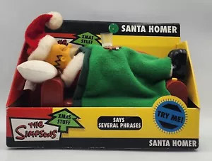 Los Simpson Dormir Santa Homer (Nuevo | Nuevo en Caja) 2003 *Necesita Baterías Nuevas* - Imagen 1 de 3