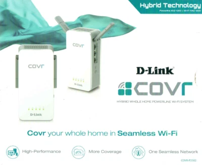 D-Link covr-P2502 Hybrid Whole Home Powerline Netzwerk-Adapter - 2 Stück - Bild 1 von 3