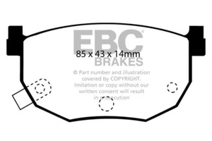 Pastillas de freno traseras EBC Greenstuff para Nissan Bluebird 1.8 Turbo (T72) (87 > 90) - Imagen 1 de 1
