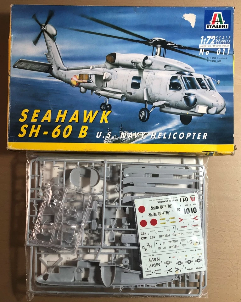 ITALERI 011 - SH-60 B SEAHAWK U.S. NAVY HELICOPTER - 1/72 PLASTIC KIT - Immagine 1 di 1