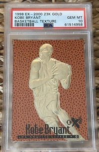 RARE 1998 Skybox EX-2000 23KT Gold Kobe Bryant Basketball Texture PSA 10 Pop 29 - Picture 1 of 2