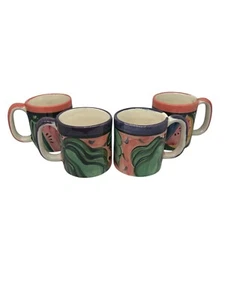 Vintage Retired Bon Appetite by Vicki Carroll MUGS - Set Of 4 - Picture 1 of 24