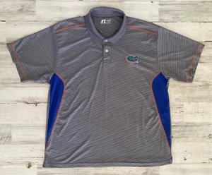 RUSSELL ATHLETICS Polo Shirt Florida Gators UF Men's 2XL - Gray - Picture 1 of 4