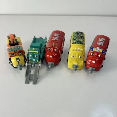 Chuggington Die Cast Train Lot 2010 Rare Safari Car and Green Loader 5 Toys - Image 1 of 4