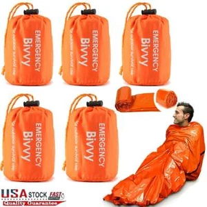 1-5Pack Emergency Sleeping Bags Thermal Blanket Waterproof Outdoor Survival Gear - Picture 1 of 15