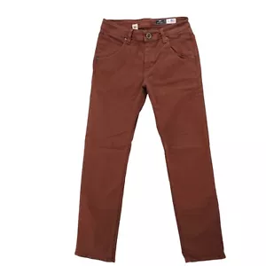 VOLCOM Nova Modern Straight Jeans Burnt Brown USA Made Denim Stretch Size 30 - Picture 1 of 8