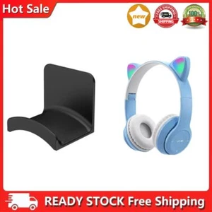 Headphone Stand Adhesive Wall Mount Holder for Gaming Earphone Bracket (Black) - Photo 1/9