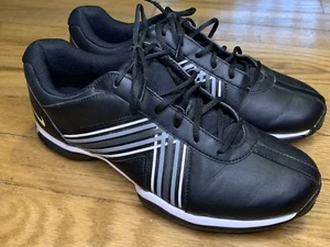 NIKE Golf Nike DELIGHT Golf shoes BLK/WH/GRAY Soft spikes 549583 001 W SZ 7.5 - Picture 1 of 9