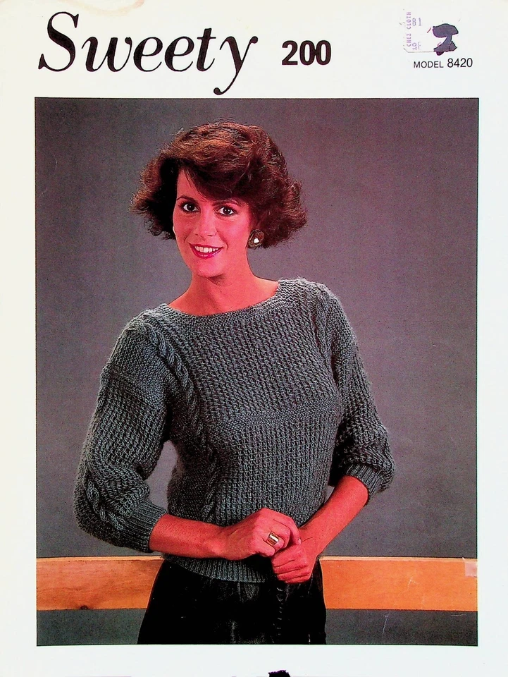 Cable Stitch Fancy Pullover Knitting Pattern By Sweety 200 - Image 1 of 2