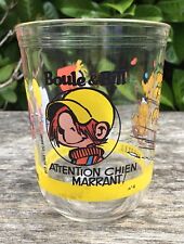 Vintage Boule & Bill Childrens French Cartoon Character Tumbler Glass Design No4