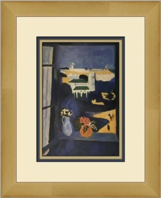 Paisagem de Henri Matisse vista de uma janela impressão emoldurada personalizada - Imagem 1 de 2