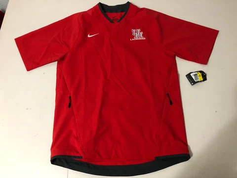 RED NIKE UH HOUSTON COUGARS LACROSSE SHORT SLEEVE JACKET MENS SIZE S SMALL Cover