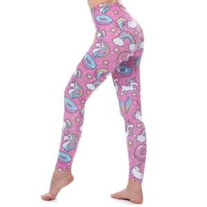 "CLEARANCE" WOMEN'S 3DPRINTED UNICORN PLUS SIZE YOGA BEACH SPORT LEGGINGS GIFT - Picture 1 of 5
