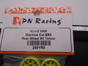 PN Racing Wheels 288YR0 BBS Yellow 2WD Mini Z Atomic GL Racing - Picture 1 of 2