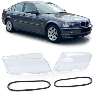 HEADLIGHT LENSES FOR BMW E46 3 SERIES 02/1997-08/2001 SEDAN WAGON MODEL - Picture 1 of 6