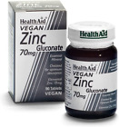 HealthAid Zinc Gluconate 70mg - 90 Vegan Tablets
