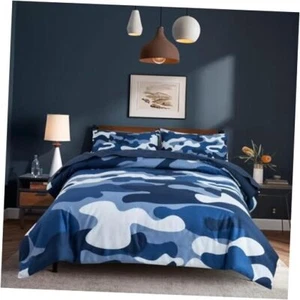 Queen Size Camouflage Bedding Comforter Set with Sheets,Boys Girls Men Camo - Picture 1 of 7