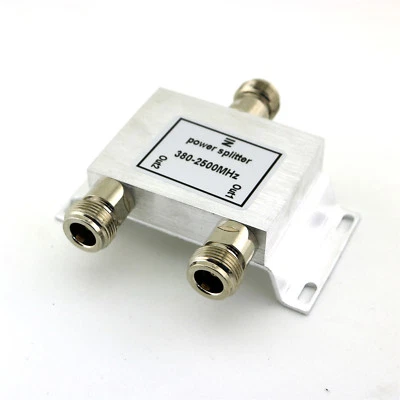 1x 2-Way Coaxial Antenna RF Satellite Cable N Signal Power Splitter 380-2500MHz - Image 1 of 4