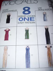 1SIN CIRCULAR McCALL'S #7590-DAMAS GRADUACIÓN-CÓCTEL VESTIDO DE NOCHE PATRÓN 4-18 FF - Imagen 1 de 2