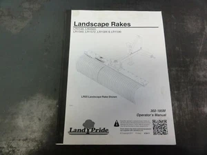 LandPride LR0548 LR0560 LR1560 LR1572 Landscape Rake Operator's Manual 2011 - Picture 1 of 5