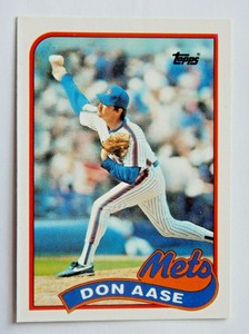 Don Aase #1T Topps 1989 Baseball Card (New York Mets) VG