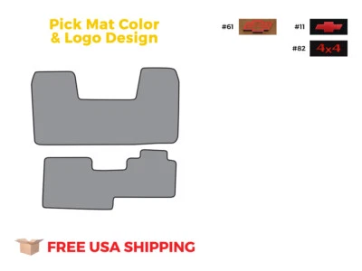 FITS 1999-2000 Chevrolet C2500 Crew Cab Old Body Style Floor Mat 2pc Cutpile Foto 1 de 4