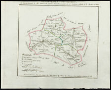 1802 - antique map Department Of Loiret Of Chanlaire. France