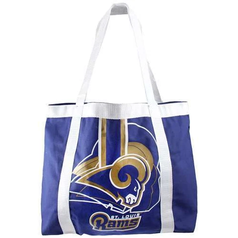 St. Louis Rams Canvas Tailgate Tote Bag Purse - [ L 15.5” W 6” H 13.5” ] Cover