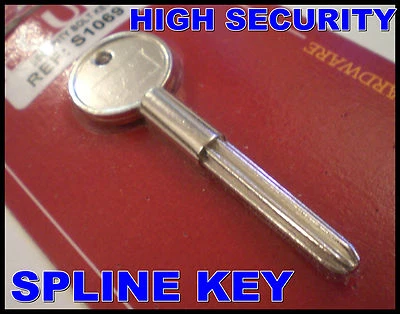 High Security Key Spline Dead Lock Bolt Safety Metal Wood Doors Windows Wooden
