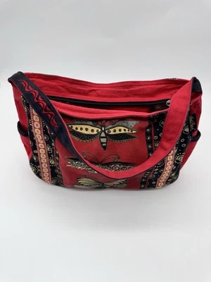 Bolso Bandolera Laurel Burch Libélula Negro Rojo Mediano - LB5813 Foto 1 de 4