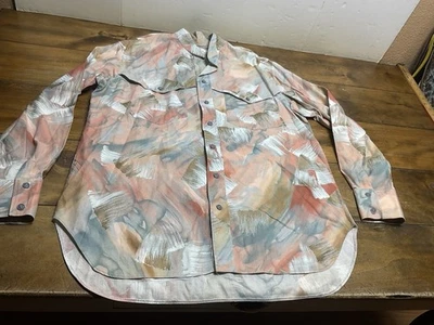 Camisa vintage Mo Betta para hombre L/XL abstracta occidental abotonada Foto 1 de 4