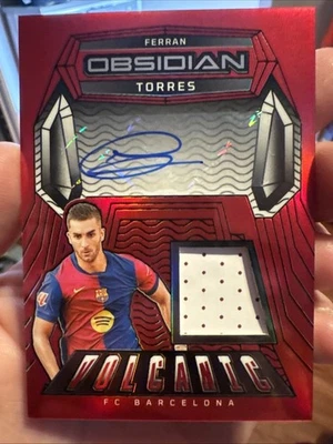 2024-25 Panini Obsidian Soccer Ferran Torres ** Shirt Number  07/10 ** Volcanic - Image 1 of 4