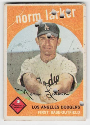 1959 Topps #107 Norm Larker - Image 1 of 2