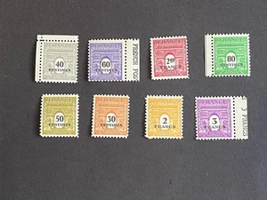 Francia  1945  Arc de Triomphe  editados en U.S.A.  8 valores  calidad ,MNH - Imagen 1 de 2