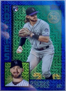 2019 Topps Update Brendan Rodgers /150 Blue Silver Pack #T84U-16 Rookie Rockies - Picture 1 of 2