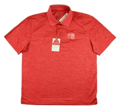 Hudson River Polo Shirt Mens Medium Red Baked Apple Performance Golf Stretch $50 - Image 1 of 4