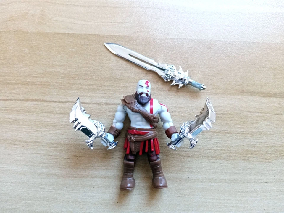 Mega Bloks God of War Kratos y Arma Personalizado Galvanizado Plata Foto 1 de 1