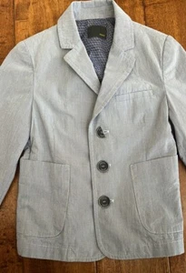 Fendi Plaid Blue And White Cotton Blazer Boys 4Y - Picture 1 of 9