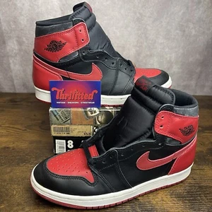 NEW Air Jordan 1 Retro 1994 Bred Size 8 130207-061 Black Red OG Rare Men’s Shoes - Picture 1 of 11