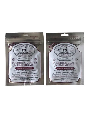 2er Pack Cape Cod Poliertücher für Feinmetalle, (4 Kleider), Polieruhren - Bild 1 von 3