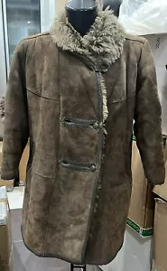 SHEARLING montone usato PRE-OWNED donna woman tg .50 MARRONE XYM504L - Imagen 1 de 9