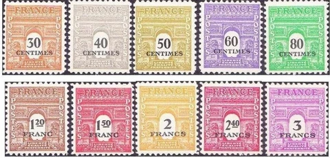 France Military Stamps 1945 WWII Era  #2N11 - 20 Mint Never Hinged Cover