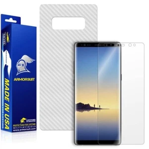 ArmorSuit Samsung Note 8 Screen Protector + White Carbon Fiber Skin Protector - Picture 1 of 6