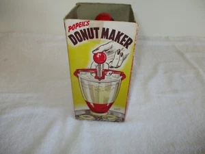 Vintage Popeil's Donut Maker Red and White Made in USA Donut Recipes on Box - Picture 1 of 6