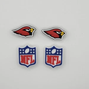 NFL Arizona Cardinals Football Team For Crocs Shoe Charms Jibbitz - 4 pieces - Picture 1 of 1