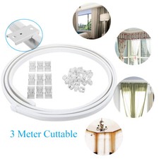 Flexible Cuttable Bendable Curtain Track Rail for Straight Bay Windows Caravan