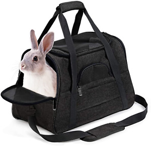Kathson Rabbit Travel Carrier Bag Airline Approved Pet Pocket Breathable Mesh Wi