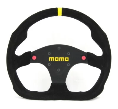Momo Wildleder Sportlenkrad Modell MOD.30B 320mm schwarz black steering wheel vo - Bild 1 von 3