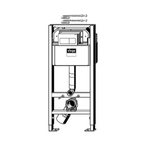 Viega Wc Élément Prevista Dry 8524.18 Visign pour Vie 5 IN 1120 MM - Bild 1 von 2