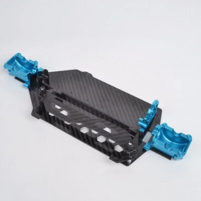 Custom Aluminum Gearbox Cover Carbon Chassis Kit for Tamiya TT-02B TT-02BR Car - Image 1 of 4